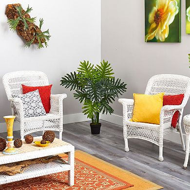 nearly natural 40-in. Artificial Philodendron Plant Floor Decor