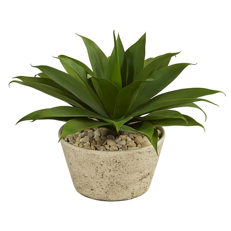 nearly natural Artificial Agave Succulent Plant Floor Decor, Green