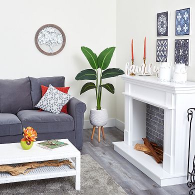 nearly natural Artificial Travelers Palm Plant Floor Decor