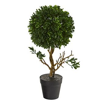 nearly natural Artificial Boxwood Topiary Tree Table Decor