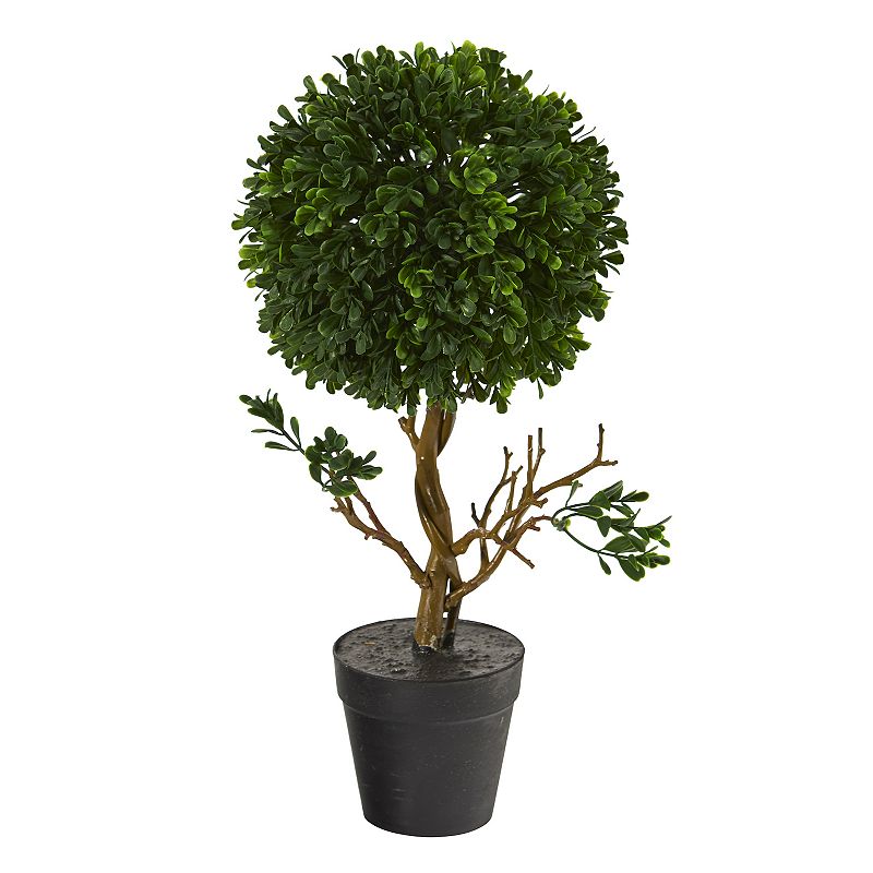 nearly natural Artificial Boxwood Topiary Tree Table Decor, Green