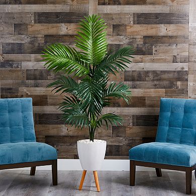 nearly natural 69" x 45" Artificial Kentia Palm Tree Floor Decor