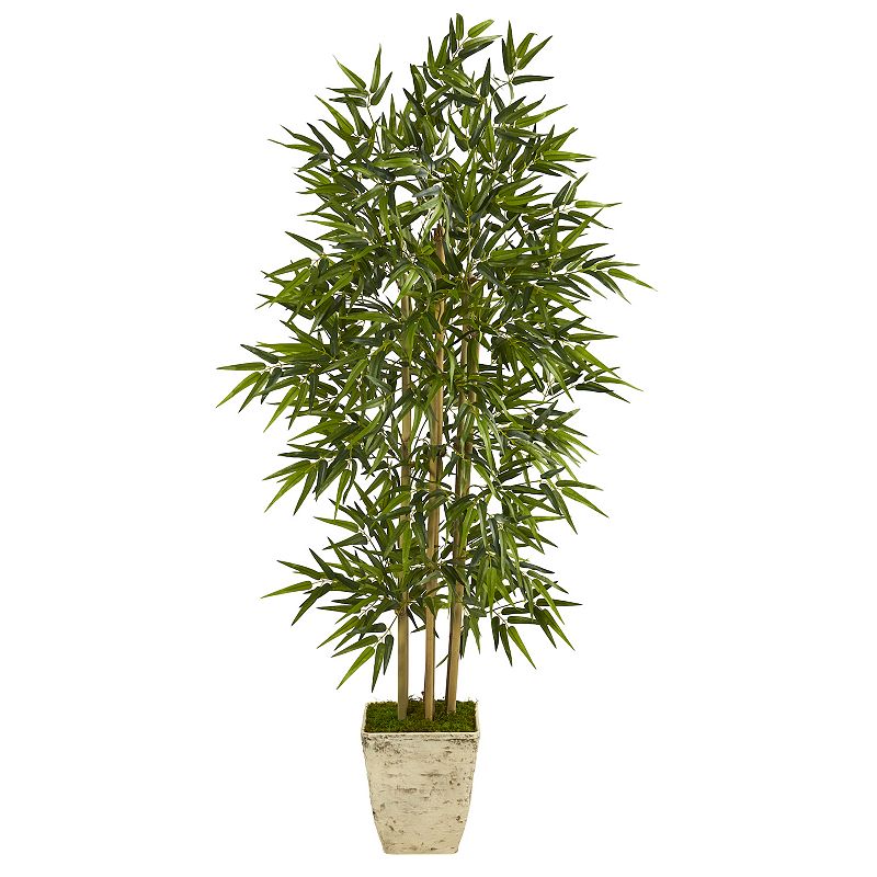 nearly natural Artificial Bamboo Tree Floor Decor, Green