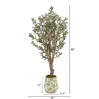 nearly natural Olive Tree Artificial Plant Floor Decor 