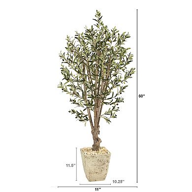 nearly natural Olive Tree Artificial Plant Floor Decor 