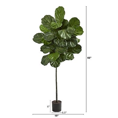 nearly natural Green Fiddle Leaf Tree Artificial Plant Floor Decor