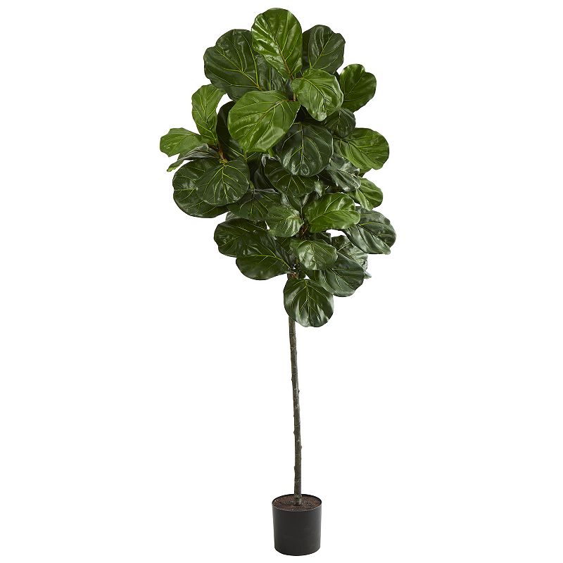 nearly natural Full Foliage Fiddle Leaf Tree Artificial Plant Floor Decor, Green