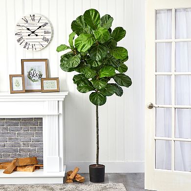 nearly natural Full Foliage Fiddle Leaf Tree Artificial Plant Floor Decor