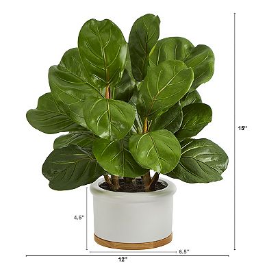 nearly natural Fiddle Leaf Tree Artificial Plant Table Decor