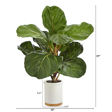 nearly natural Fiddle Leaf Tree Artificial Plant Floor Decor 