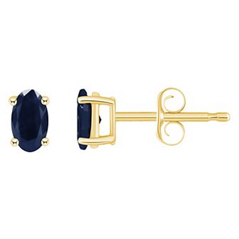 Celebration Gems 14k Gold Oval Birthstone Stud Earrings