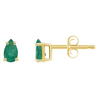 Celebration Gems 14k Gold Pear Shape Birthstone Stud Earrings