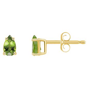 Celebration Gems 14k Gold Pear Shape Birthstone Stud Earrings
