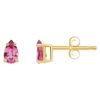 Celebration Gems 14k Gold Pear Shape Birthstone Stud Earrings