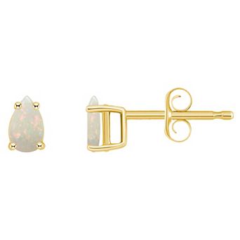 Celebration Gems 14k Gold Pear Shape Birthstone Stud Earrings