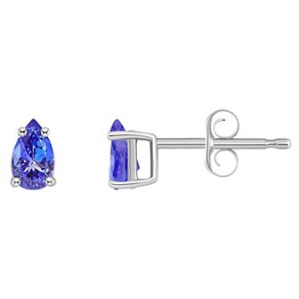 Celebration Gems 14k Gold Pear Shape Tanzanite Stud Earrings