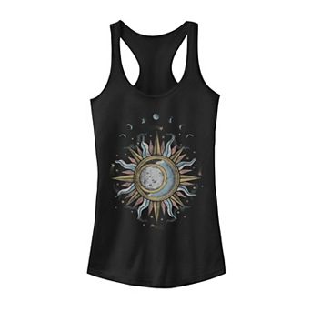 Juniors' Sun Moon Mystic Galactic Tank Top