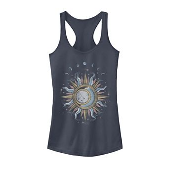 Juniors' Sun Moon Mystic Galactic Tank Top