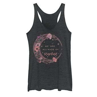 Juniors' Stardust Moon Galactic Flowers Tank Top