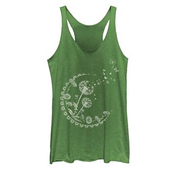 Juniors' Dandelion Moon Artsy Flowers Tank Top