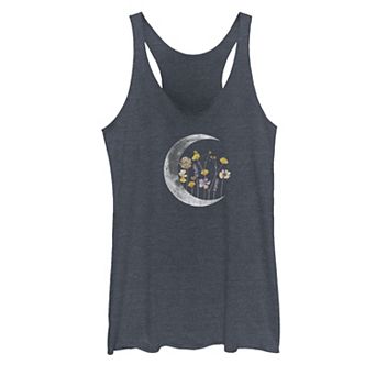 Juniors' Night Moon Flower Galactic Tank Top