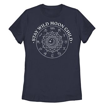 Juniors' Stay Wild Moon Child Zodiac Tee