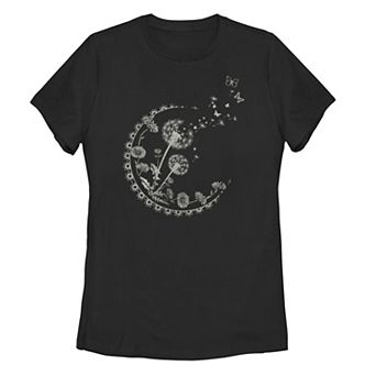 Juniors' Dandelion Moon Artsy Flowers Tee