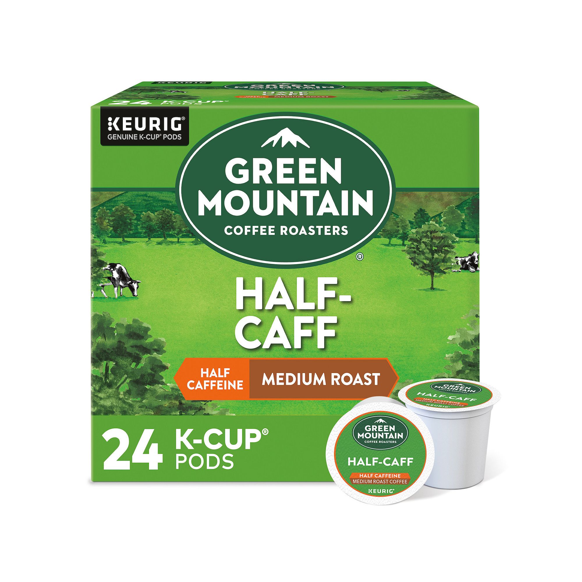Green Mountain Coffee Roasters Half Caff Coffee, Keurig® K-Cup® Pods, Med