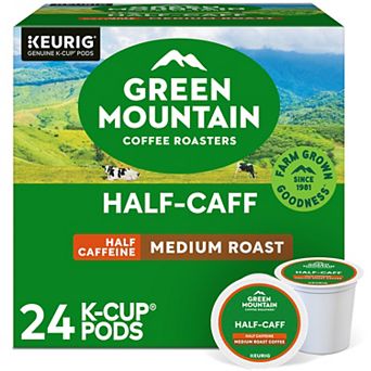 Green Mountain Coffee Roasters Half Caff Coffee, Keurig® K-Cup® Pods, Medium Roast, 24 Count