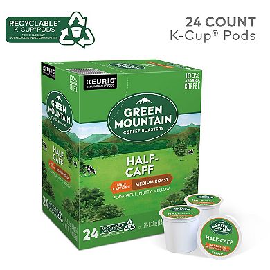 Green Mountain Coffee Roasters Half Caff Coffee, Keurig® K-Cup® Pods, Medium Roast, 24 Count