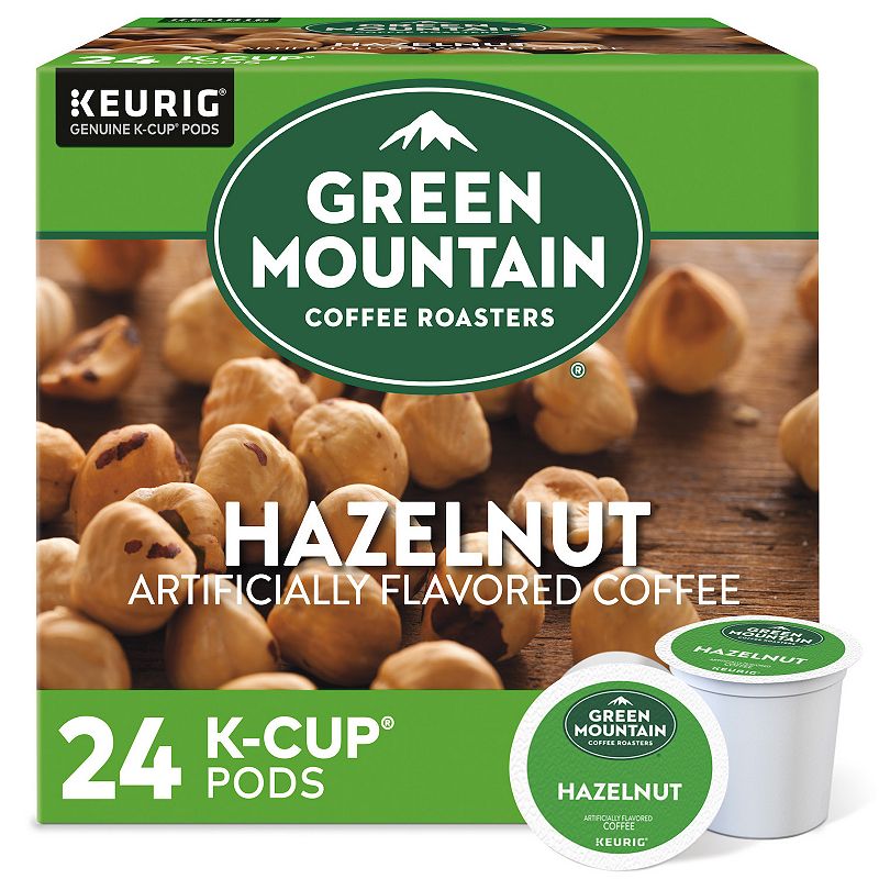 24ct Green Mountain Coffee Hazelnut Keurig K-Cup Coffee Pods Flavored Coffee Light Roast