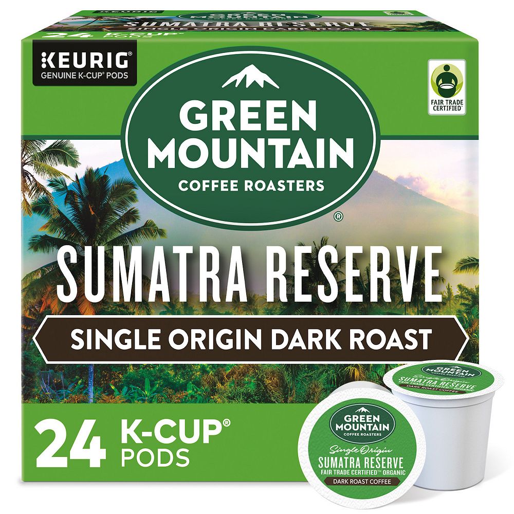 Green Mountain Coffee Sumatra Reserve Coffee, KeurigÂ® K-CupÂ® Pods, Dark Roast, 24 Count