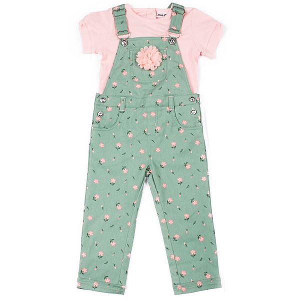 Toddler Girl Little Lass 2Piece Overalls Set