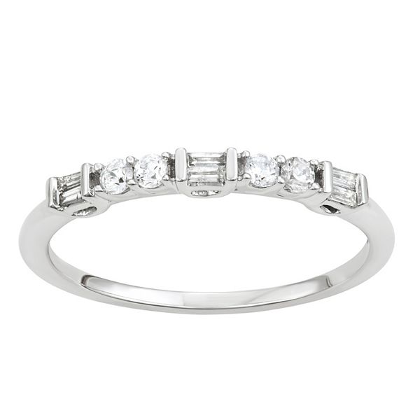 Simply Vera Vera Wang 14k White Gold 1 5 Carat T.W. Diamond Wedding Band