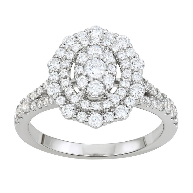 Simply Vera Vera Wang 14k White Gold 1 Carat T.W. Diamond Engagement Ring, 