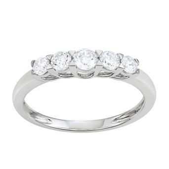 Simply Vera Vera Wang 14k White Gold 1/2 Carat T.W. Diamond 5-Stone Ring