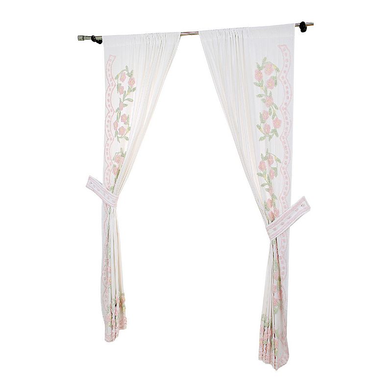 Better Trends 2-pack Bloomfield Window Curtain Set, Pink