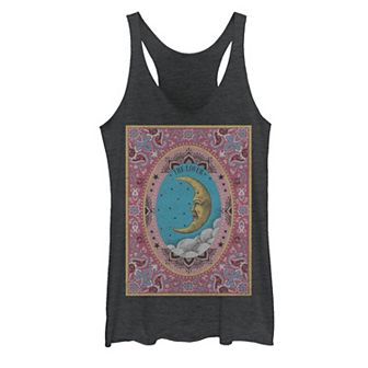 Juniors' Tarot Moon Playing Card Tank Top