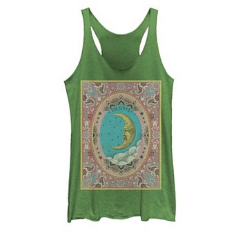 Juniors' Tarot Moon Playing Card Tank Top