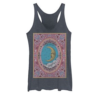 Juniors' Tarot Moon Playing Card Tank Top