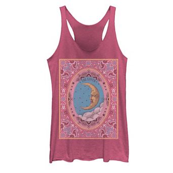 Juniors' Tarot Moon Playing Card Tank Top