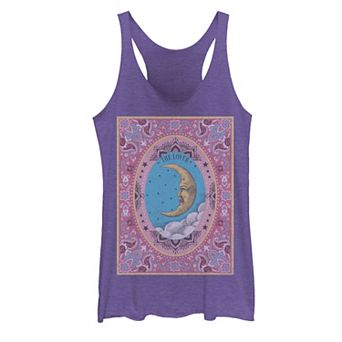 Juniors' Tarot Moon Playing Card Tank Top