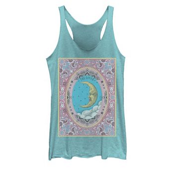 Juniors' Tarot Moon Playing Card Tank Top