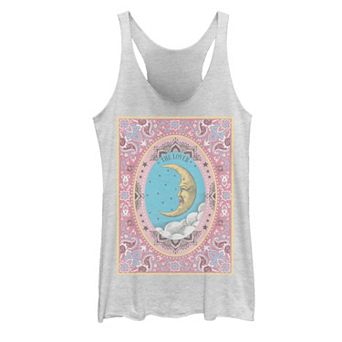 Juniors' Tarot Moon Playing Card Tank Top