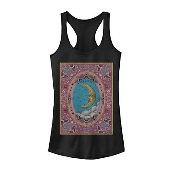 Juniors' Tarot Moon Playing Card Tank Top