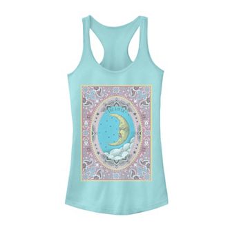 Juniors' Tarot Moon Playing Card Tank Top
