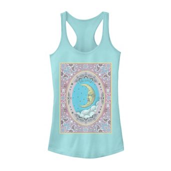 Juniors' Tarot Moon Playing Card Tank Top