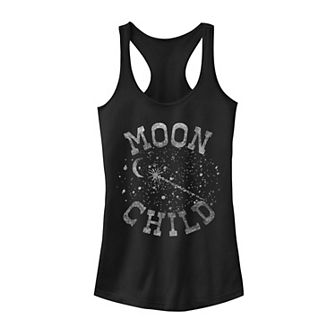 Juniors' Moon Child Galactic Text Tank Top