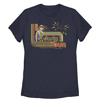 Juniors' Stranger Things Dusty Bun Saving The World Tee