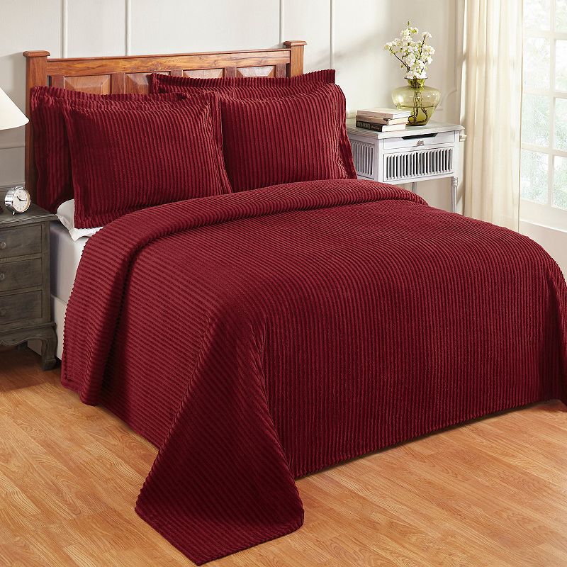 Better Trends Jullian Stripes Design 100% Cotton 21 L x 27 W Standard Sham  for Adult - Burgundy